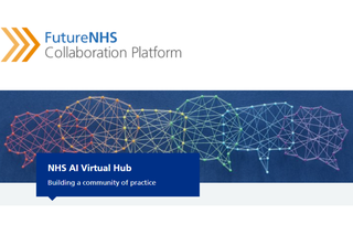 Graphic saying NHS AI Virtual Hub