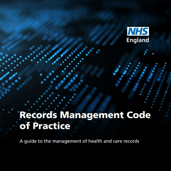 Records Management Code of Practice front page thumbnail