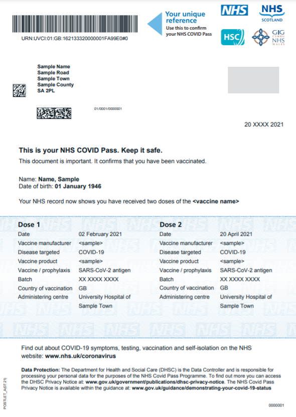 covid 19 travel pass medical certificate